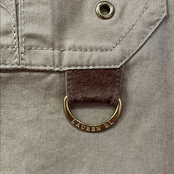 Ralph Lauren Women’s Military/Safari Vibes Khaki Long-Sleeve Snap Up Shirt S NWT - Picture 9 of 16